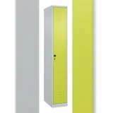 C+P Spind Classic PLUS, 1 Abteil, HxBxT 185x30x50cm, Sicherheitsdrehriegel, Hellgrau/Clowngrün von PROREGAL