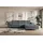 altdecor Ecksofa Cord mit Schlaffunktion 2-Sitzer Dunkelgrau