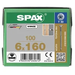Justierschrauben Flachkopf T-STAR+ T30 Halterillen 4CUT WIROX 6 x 160mm