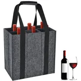 Flaschentasche Für 6 X 1,5 Liter Flaschen, Flaschenträger Mit Trennwänden, 27 Cm X 18 Cm X 27 Cm, Flaschenträger 6 Flaschen, Flaschentasche, Flaschenträger, Flaschentasche 6 Flaschen, Flaschenkorb