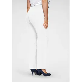 KjBrand Stretch-Hose "Babsie Bengaline: Bequemer Oberschenkel", Damen, Gr. 50, N-Gr, weiß, Web, Obermaterial: 80% Viskose, 17% Polyamid, 3% Elasthan, unifarben, Basic, bequem lang, Hosen, aus Stretch-Material