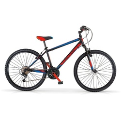 MBM Jugendfahrrad, 18 Gang, Kettenschaltung, Mountainbike District Boy 24 Zoll schwarz