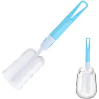 Flaschenbürstenreinigungsset - PP Schwamm 22Cm | Cup Deckelspaltputzbürste | Weiche Schwammflaschenbürsten zur gründlichen Reinigung von Flaschenbechern und Küchenbehälter