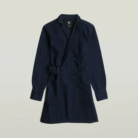 G-Star Wrap Langarmkleid Worn In Deep Blue Ocean XS