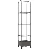 Outsunny Hochbeet mit Rankgitter 40 x 40 x 185 cm Schwarz