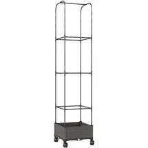 Outsunny Hochbeet mit Rankgitter 40 x 40 x 185 cm Schwarz