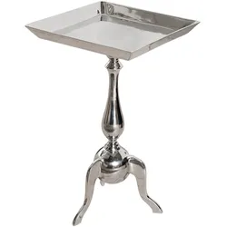 riess-ambiente Beistelltisch TRAYFUL - 55cm silber Aluminium Tablett-Tisch