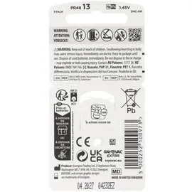 Rayovac PR48 Knopfzelle 310 mAh 8 St.