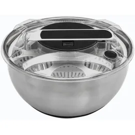 5Five Salatschleuder mit Hebel 3,5 Liter Edelstahl Silber