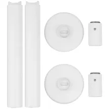 Ximax Raumteilerset, (BxLxT): 3 x 8 x 22 cm, weiß, Stahl, Kunststoff - weiss