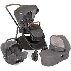 Joie Versatrax 3in1 Kinderwagen Set - Cycle Collection (Buggy, Babywanne und Babyschale), Farbe: Shell Gray