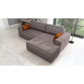 mebloland Ecksofa TOR mit Schlaffunktion. Farbe: Ash. - Grau