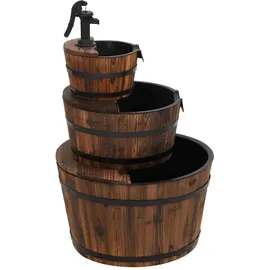 vidaXL Gartenbrunnen mit Pumpe 60x60x94 cm Braun