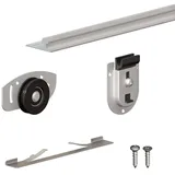 SLID'UP BY MANTION Slid'up 130, Laufschiene 180 cm, 2 Türen bis je 70 kg, für Schränke, Kleiderschränke, Wandschränke