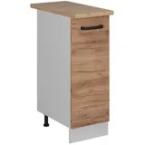 Vicco Apothekerschrank, Honigeiche, Weiß, Holzwerkstoff, 2 Fächer, 1 Schubladen, Rechteckig, 30x81.6x60 cm, Küchen, Küchenmöbel, Küchenschränke, Apothekerschränke