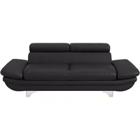Cotta 2-Sitzer COTTA "Enterprise", schwarz, B:218cm H:91cm T:104cm, Softlux-Kunstleder;Luxus-Kunstleder, Sofas, Big-Sofa, mit Armteilverstellung & Kopfteilverstellung
