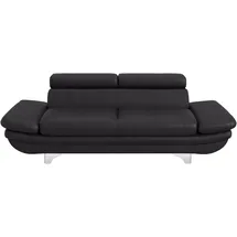 Cotta 2-Sitzer COTTA "Enterprise", schwarz, B:218cm H:91cm T:104cm, Softlux-Kunstleder;Luxus-Kunstleder, Sofas, Big-Sofa, mit Armteilverstellung & Kopfteilverstellung