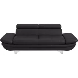 Cotta 2-Sitzer COTTA "Enterprise", schwarz, B:218cm H:91cm T:104cm, Softlux-Kunstleder;Luxus-Kunstleder, Sofas, Big-Sofa, mit Armteilverstellung & Kopfteilverstellung
