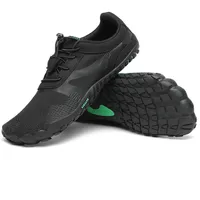 SAGUARO Barfußschuhe Herren Barfuss Schuhe Damen Zehenschuhe Outdoor & Indoor Fitnessschuhe Mit Breite Zehenbox, Vitality III - Barfußschuhe Sattes Schwarz,Gr.44 - 44 EU