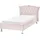 Beliani Bett Metz 90 x 200 cm Textil rosa