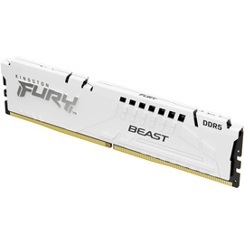 Kingston FURY Beast weiß DIMM 16GB, DDR5-6000, CL36-38-38, on-die ECC (KF560C36BWE-16)