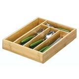 Zeller Bamboo Besteckkasten braun