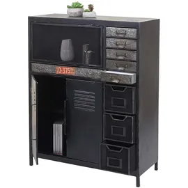 MCW Apothekerkommode 89 x 115 x 35 cm Schwarz