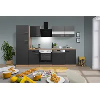 Respekta Küchenzeile Merle 280 cm Grau