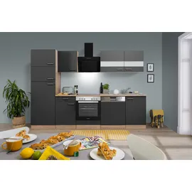 Respekta Küchenzeile Merle 280 cm Grau