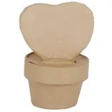 Décopatch Minipflanze Herz 12cm - Kartonbraun