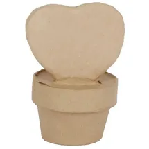 Décopatch Minipflanze Herz 12cm - Kartonbraun