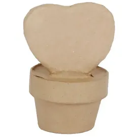 Décopatch Minipflanze Herz 12cm - Kartonbraun