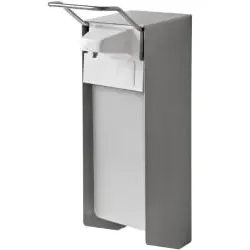 TEMDEX® Desinfektionsmittel- und Seifenspender, Edelstahl 118 843 , 1000 ml, kurzer Armhebel, Edelstahlpumpe