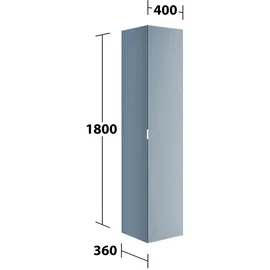 Keuco Edition 11 Art Hochschrank 40 x 180 x 36 cm Blue Satin Glas/MDF