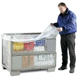 TransPak PE-Seitenfaltensack, 700 + 550 x 1500 mm, Stärke 60 μ, transparent,