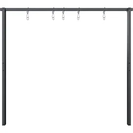 QLS Doppelschaukel aus Stahl Grau