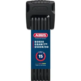 ABUS Bordo Granit 6500K/90 BK SH Faltschloss schwarz