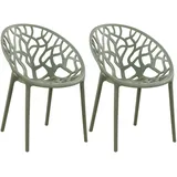 CLP Hope Gartenstuhl Sessel 59 x 59 x 80 cm oliv 2 St.