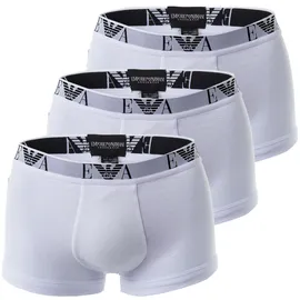 Emporio Armani Herren Shorts Vorteilspack - Trunks, Pants, Unterwäsche, Stretch Cotton weiß L
