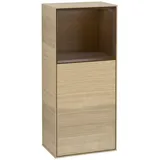 Villeroy & Boch Finion Seitenschrank F51, F510GNPC 41,8x93,6x27cm, rechts, Regal oben Walnut Veneer, Oak Veneer