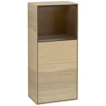 Villeroy & Boch Finion Seitenschrank F51, F510GNPC 41,8x93,6x27cm, rechts, Regal oben Walnut Veneer, Oak Veneer