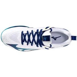 Mizuno Wave Drive Neo 4 Herren Weiß/Bellwether Blue/Fjord Blue 45