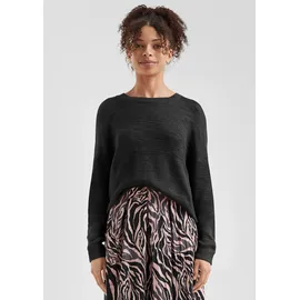 QS Strickpullover mit Strukturmuster Schwarz S