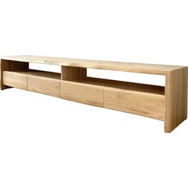 DeLife Live-Edge Lowboard 230 cm Beige Massivholz