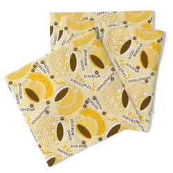 Sovie HOME Serviette Kaffee Ole in Gelb-Orange aus Tissue 33 x 33 cm, 20 Stück - Kaffee Cafe Frühstück