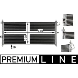 Kondensator Klimaanlage MAHLE AC 788 000P