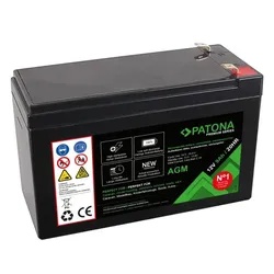 PATONA Premium AGM Blei Akku 12V 9Ah 20HR 1800 Zyklen
