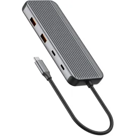 COFI 1453 Sitecom 8 in 1 USB C Multiport Adapter Pro mit 2x HDMI und 100W PD