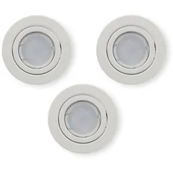 V-TAC LED-Einbauleuchten Set VT 3333 (8882), GU10, EEK:F, 5W, 400lm, 4000K, weiß, 3 Stück