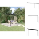 Vidaxl - Pavillon Anthrazit 4x4 m 180 g/m2 Stoff und Stahl - Pavillon - Gartenzelt - Sonnensegel - Überdachung - Gartenparty
